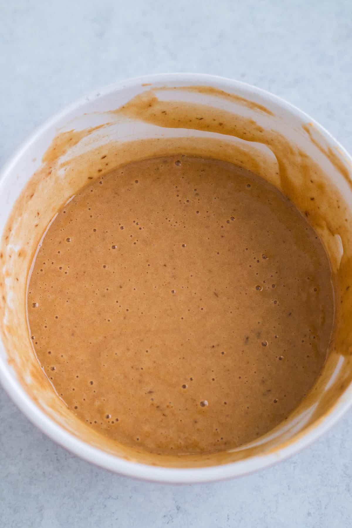 Sticky toffee pudding batter.