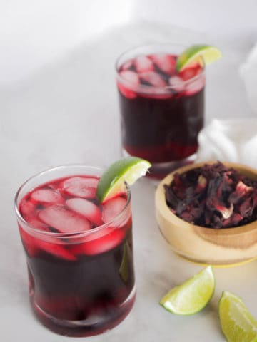 Hibiscus Iced Tea is tart with a hint of sweetness, and is packed with healths benefits. Delightfully invigorating, it's the perfect drink for a summer day!
