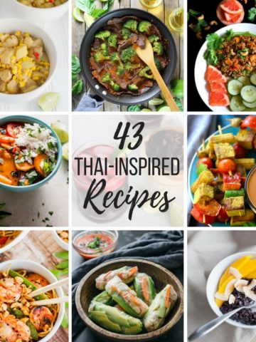 Bring a taste of Thailand into your home with this Thai-inspired recipe roundup of 43 entrees, sides, desserts, drinks and more!