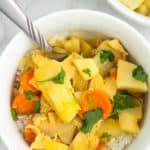 Yellow Thai Curry is a glorious combination of flavors and textures. Veggies, coconut milk, and curry paste help to create the ultimate comfort food dish.