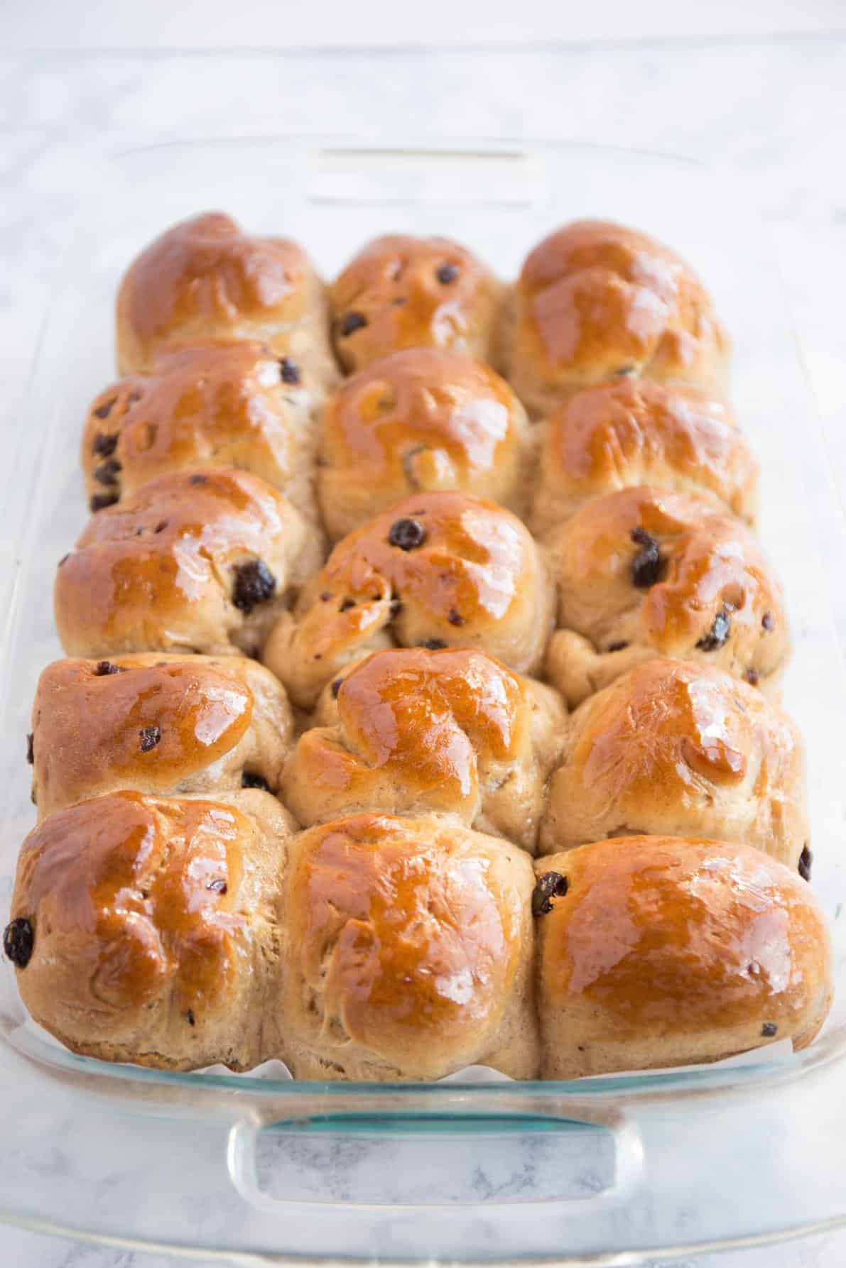 Hot Cross Buns that are not iced.