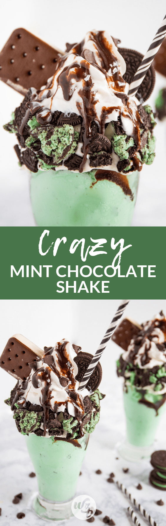Crazy Mint Chocolate Shake Pinterest pin