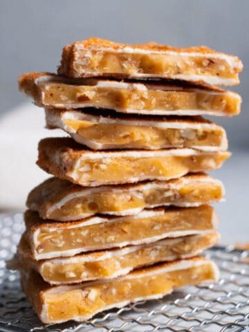 A stack of churro toffee.