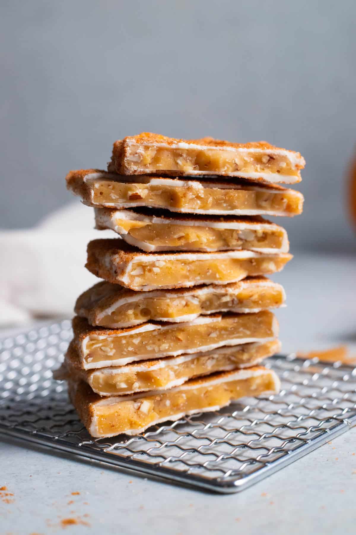 A stack of churro toffee.