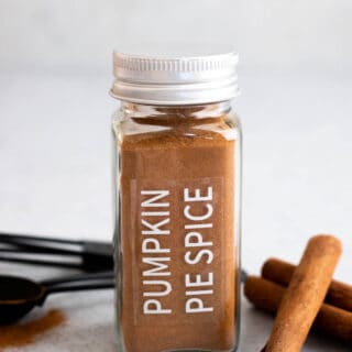 A jar of pumpkin pie spice.