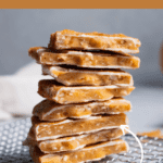 Pinterest pin for churro toffee.