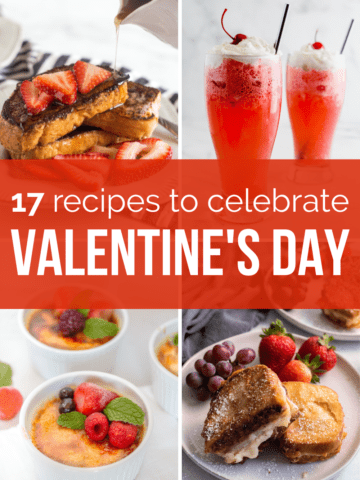 A collage of valentine's day recipes.