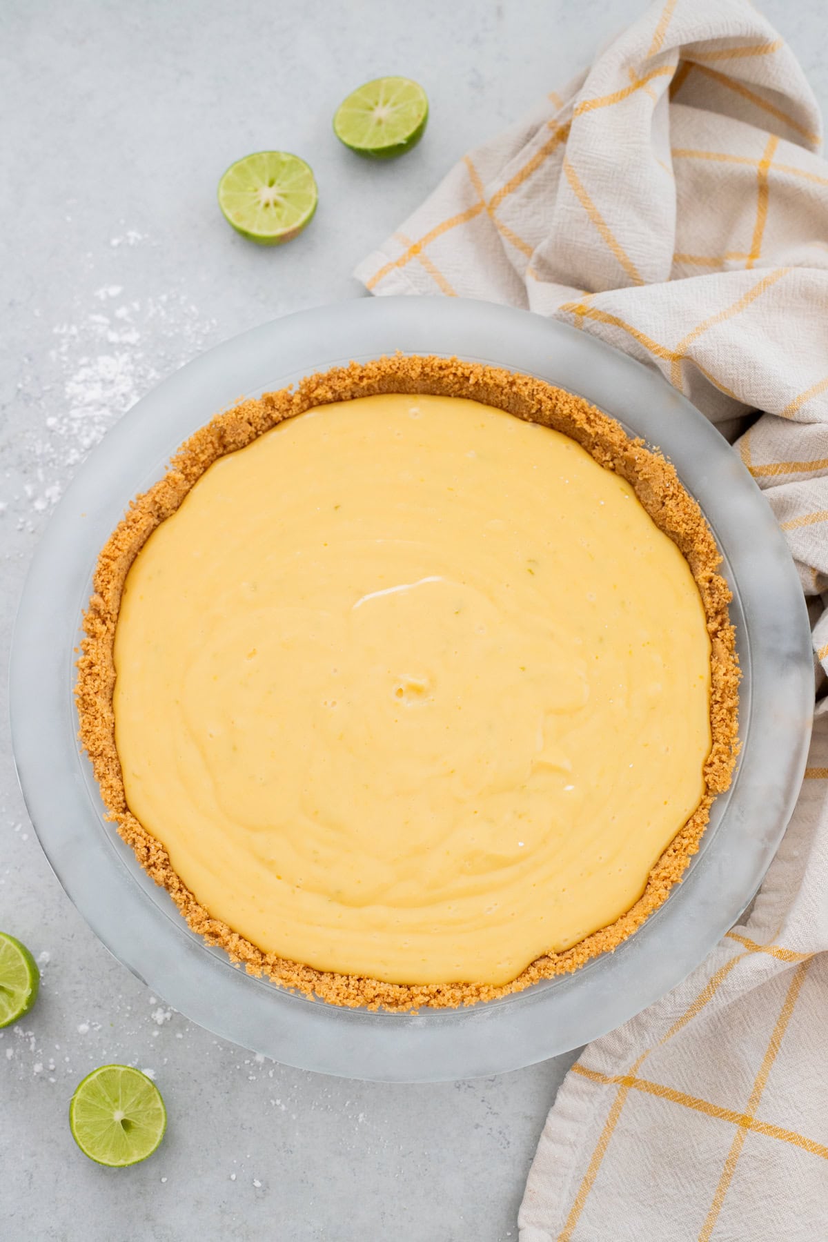 Baked key lime pie.